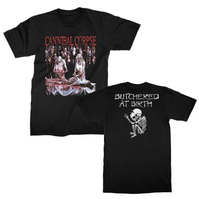 CANNIBAL CORPSE cd cvr BUTCHERED AT BIRTH Oficiální tričko MED Nové ubohé sežrané Unisex tričko