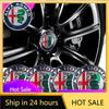 Car Stickers For Alfa Romeo 4pcs/set 56mm Car Wheel Center Hub Caps Stickers Auto Decoration Accessories For Alfa Romeo Giuliett