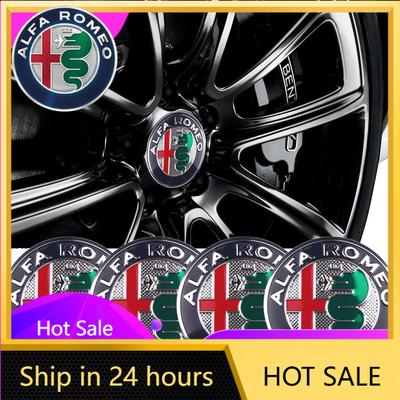 Car Stickers For Alfa Romeo 4pcs/set 56mm Car Wheel Center Hub Caps Stickers Auto Decoration Accessories For Alfa Romeo Giuliett