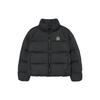 Giacca Piumino da Donna MLB a Manica Lunga con Zip e Collo Alto a Costine, Colore Unito, Vestibilità Ampia, Nera 3FDJB0136-50BKS