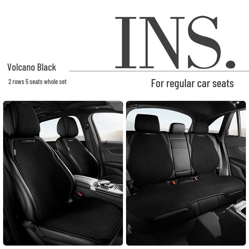 Universal Linen Car Seat Cushion - Breathable, High-End, Half-Wrap Design for All Seasons