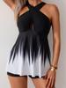 2025 Women's Gradient Tankini Set with Boyshorts - European & American Style