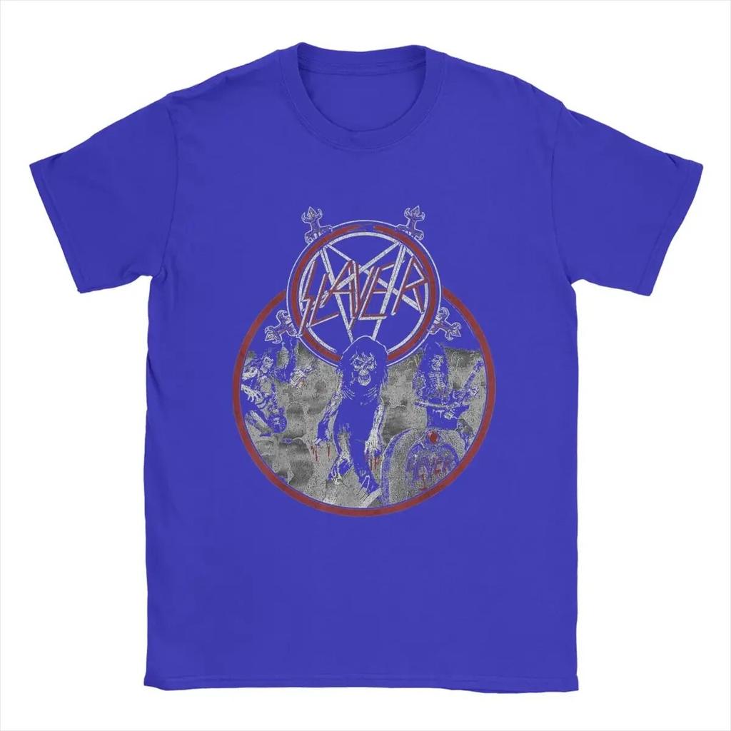 Slayer Live Undead T-shirt för unisex Hipster Cotton Tees Crewneck kortärmade T-shirts Presentidé Kläder