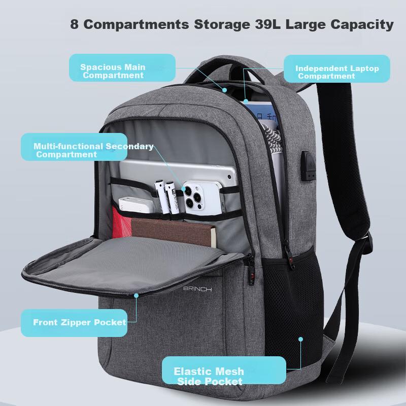17/18 Inch Imperial Notebook Laptop Backpack Shockproof Water-Resistant Business Travel Commuter Large Capacity