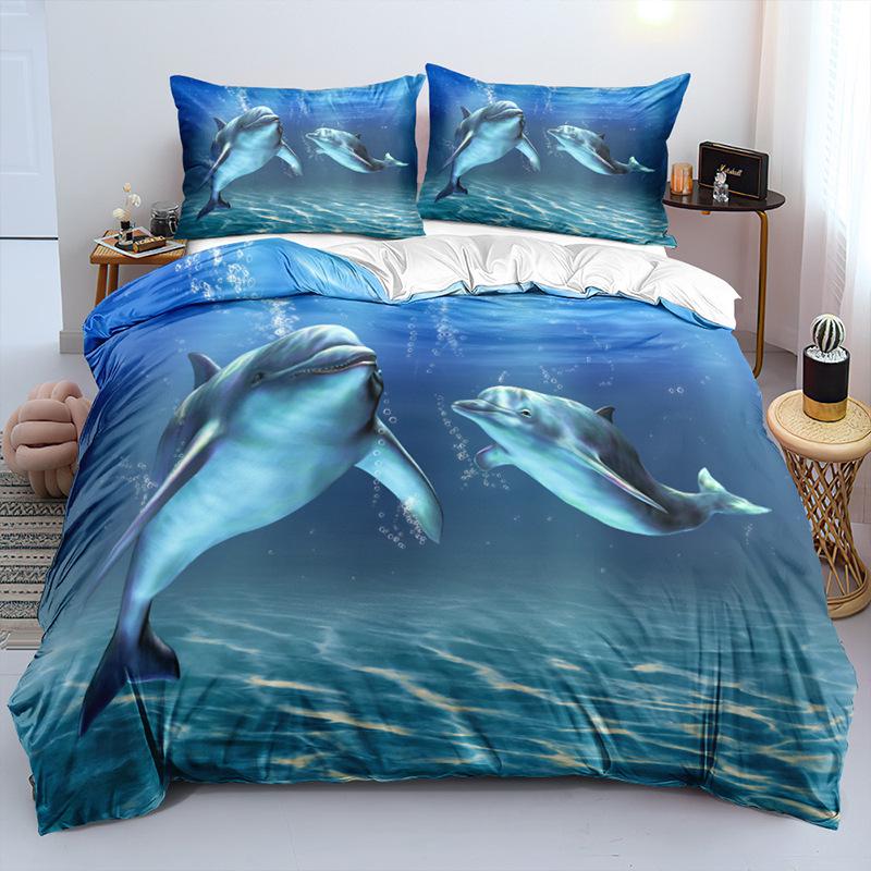 2026 Deep Sea 3D Marine Animal Bedding Set - 3 Piece