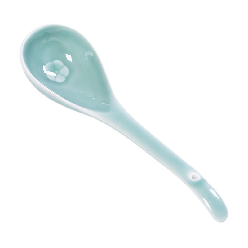 Zhi Shi Large Long Handle Bone China Soup Spoon
