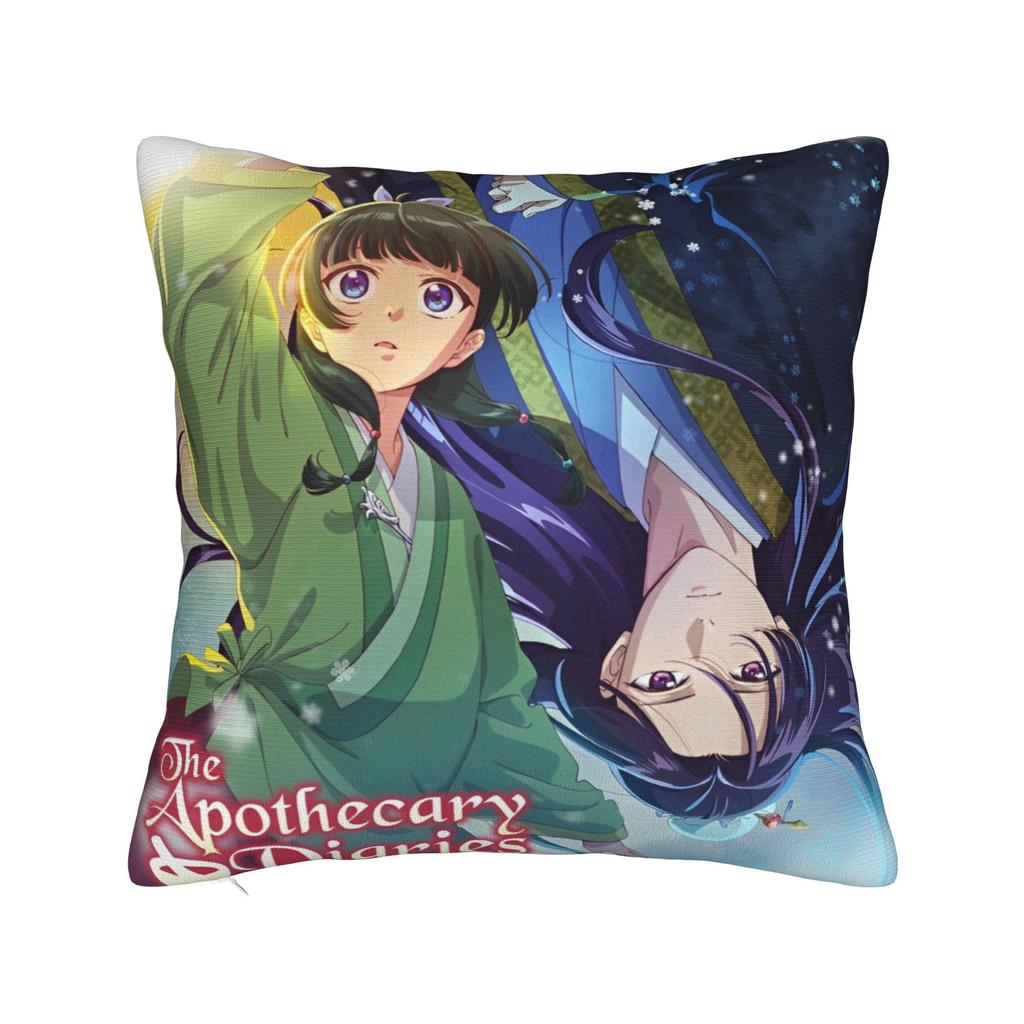Maomao Anime Square Pillow Cases The Apothecary Diaries Cushion Cover Creative Polyester Decorative Pillowcase for Sofa 4040cm