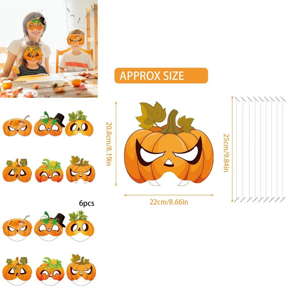 Seasonal Pumpkin Mask Party Prop For Thanksgiving Home Party With Paper Design