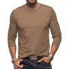 Men's Round Neck T-shirt, Cotton Base Shirt, Long Sleeved Top