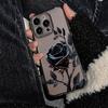 Black Rose Fashion Phone Case For Iphone 17 16E 15 11 12 14 13 Pro Max 16 Plus 17E Air Shockproof Cover Fundas