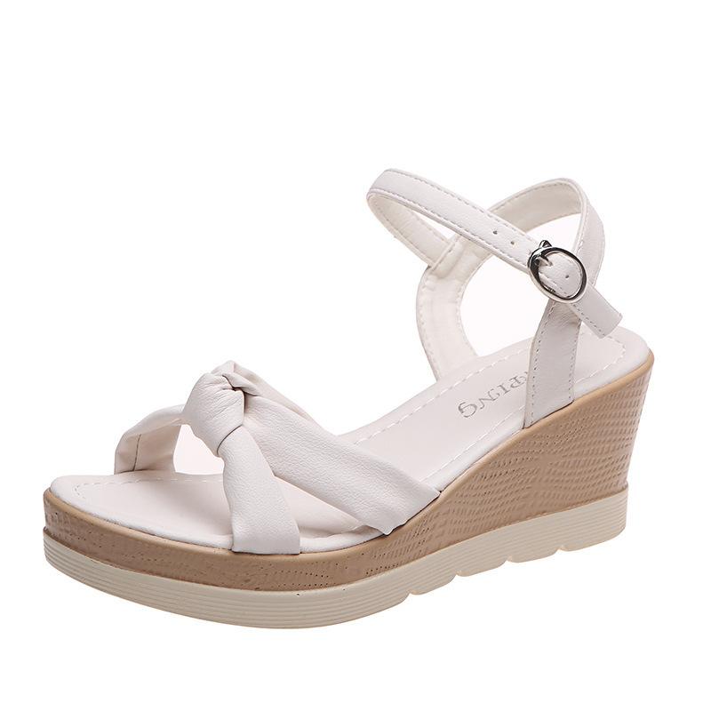 2024 letní boty Dámské sandály na vysokém podpatku móda dámské sandály na klínku sladké dámské boty na podpatku na klínku 7 cm D006