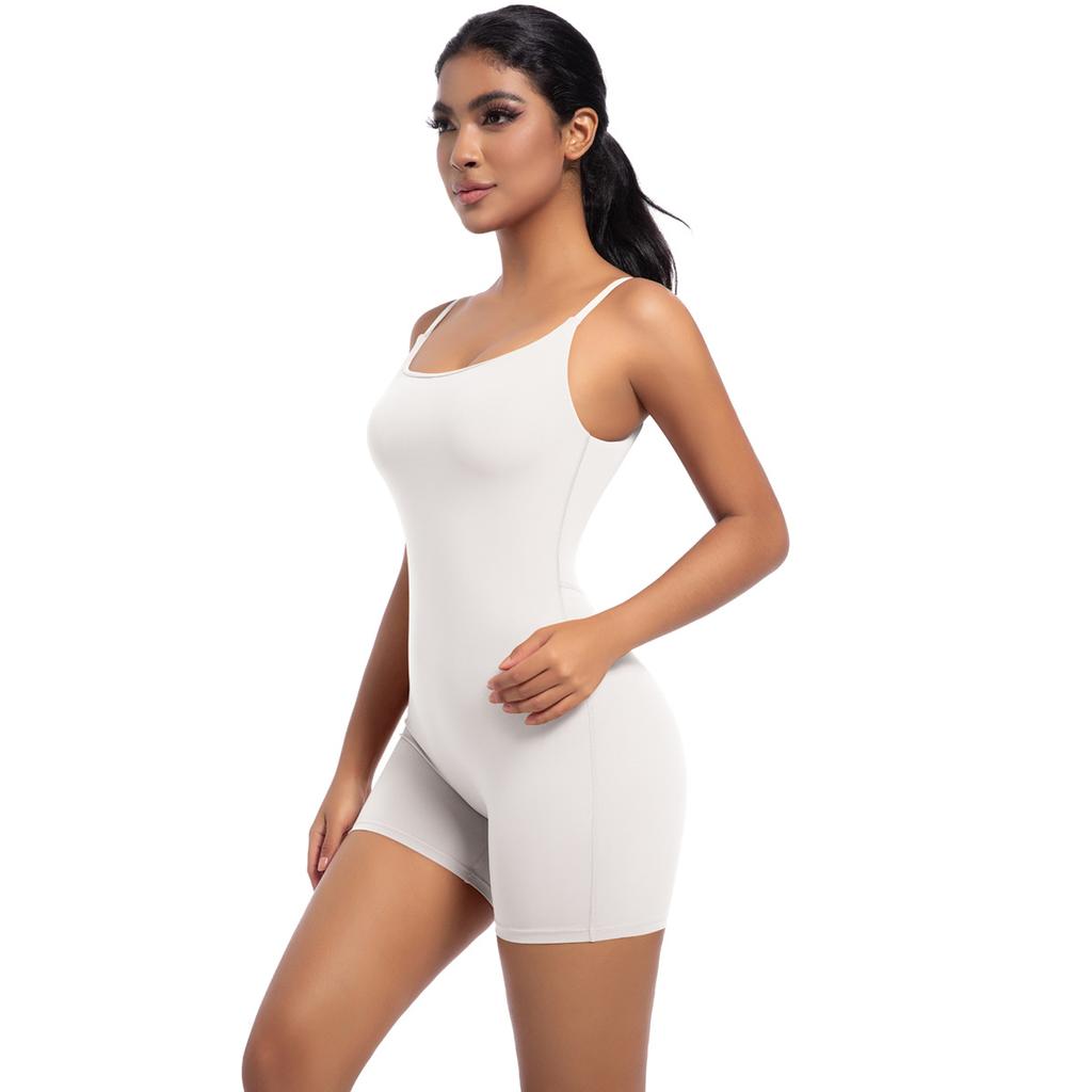 New Spring And Summer Nude Yoga Camisole Jumpsuit For Women's High-intensity Dance Fitness Sports Jumpsuit