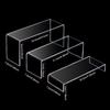 3Pcs Acrylic Transparent Display Stand Organizer U Shape Lightweight Holder Window Counter Cosmetics Rack Dessert Model Shelf