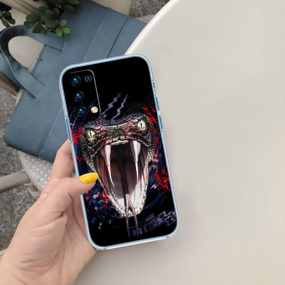PP56 Snake Design Soft Shell Transparent Phone Case for Samsung Galaxy A04 A04S A14 A23 A34 A54 M23 M33 M52 M53