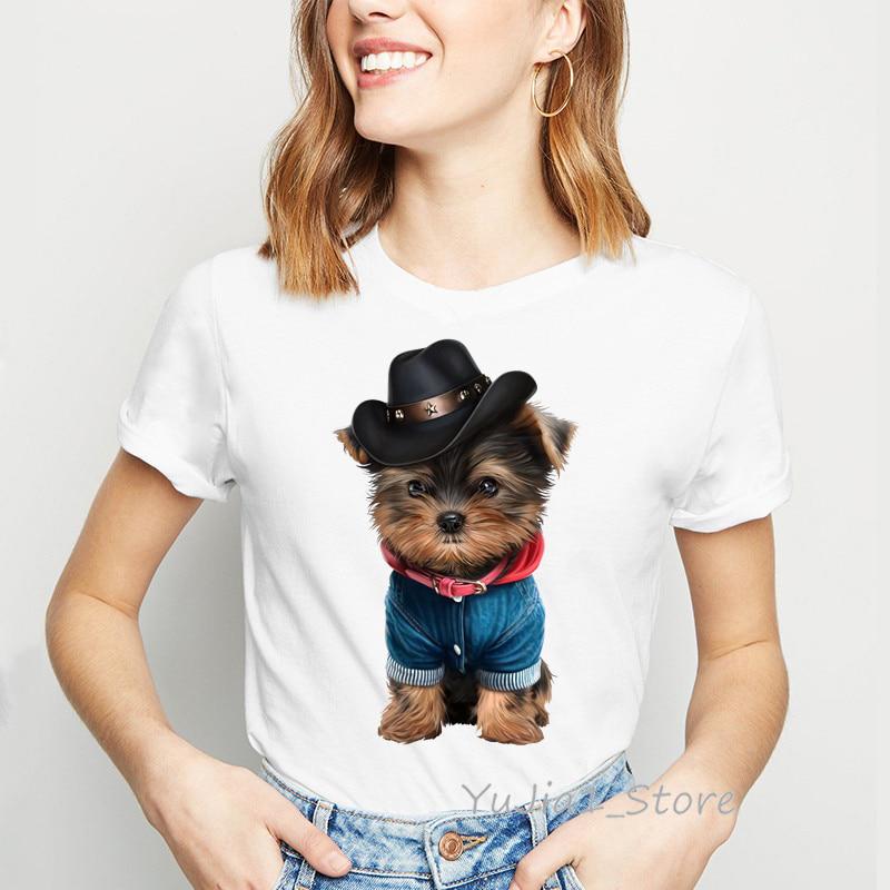 dog print t shirts for womens