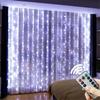 3M LED Curtain Garland On the Window USB String Lights Fairy Festoon Remote Control New Year Christmas Decorations for Home Room