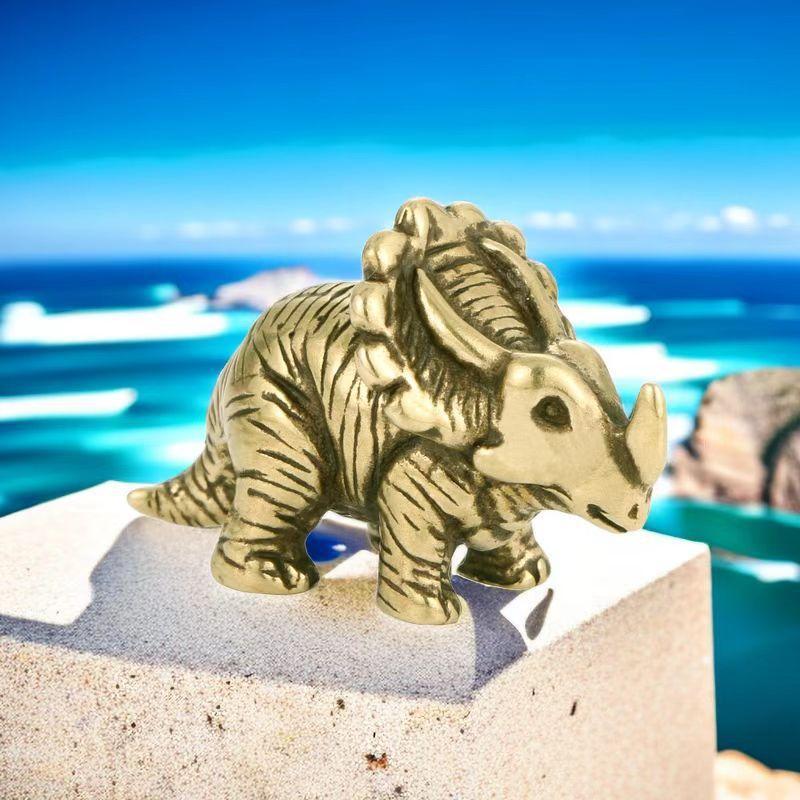 Mini Alloy Dinosaur Vintage Finish Fine Carving For Home Decor Kids Gifts Dino Fans