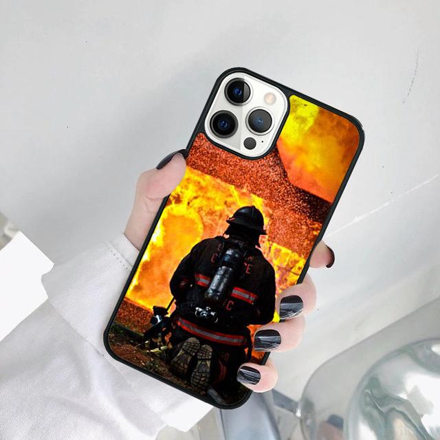 Feuerwehrmann Feuerwehr Mann Helden Handyhülle Cover Für iPhone 17 Air 15 Pro MAX 16 Plus 14 12 11 13 coque