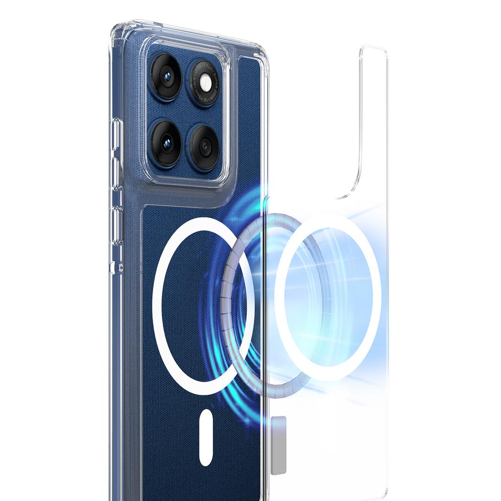 Pro Motorola Edge 60s 5G/Motorola Edge 60 Fusion 5G/Motorola Edge 60 5G Průhledné pouzdro na telefon Kompatibilní s MagSafe TPU+Akrylový zadní kryt