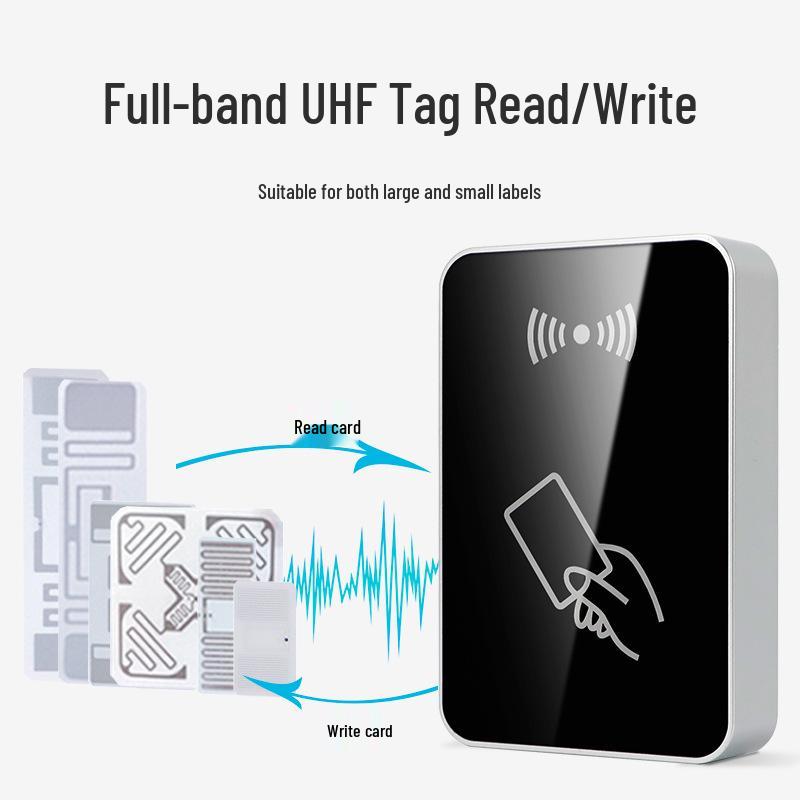 UHF RFID Tag Writer & Reader: Desktop Card Dispenser with USB & 6C Protocol