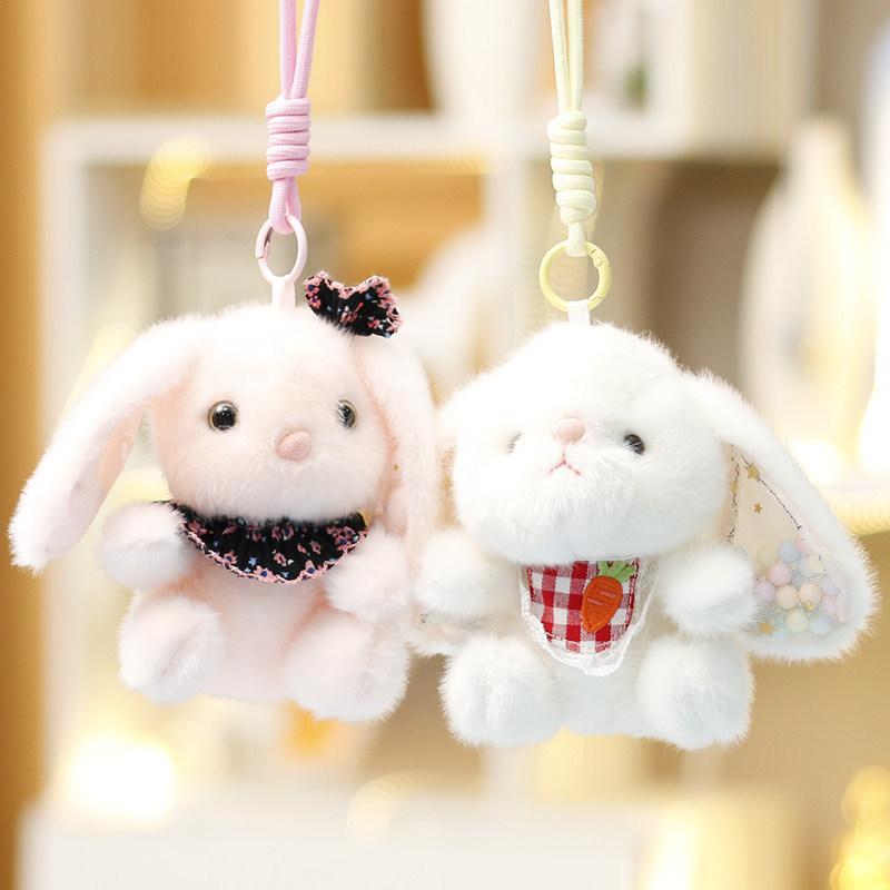 Plush Bunny Doll Keychain For Girls Gift Cute Bag Pendant Decor
