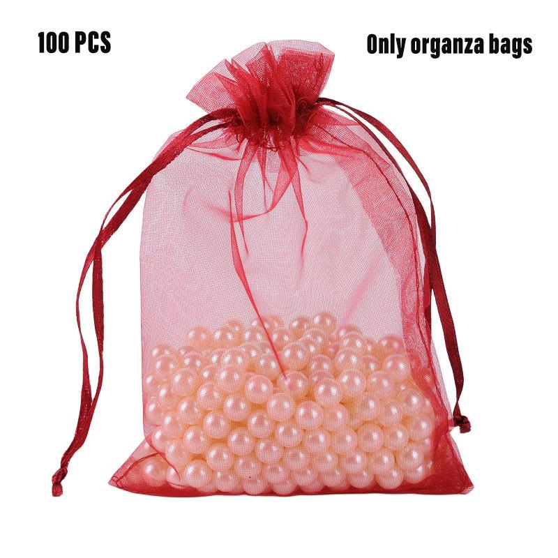 Elegante Organzabeutel in 11 Größen, durchsichtig und stilvoll, Süßigkeitenverpackung für Hochzeitsgeschenke