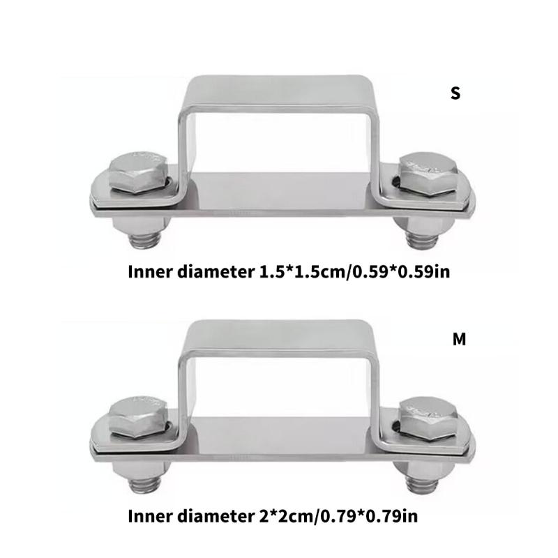 4Pcs Metal Steels pipe Clamp Replacement Right Angles Bracket Secure Pipe Fixing Bracket for Square Tubes Enduring