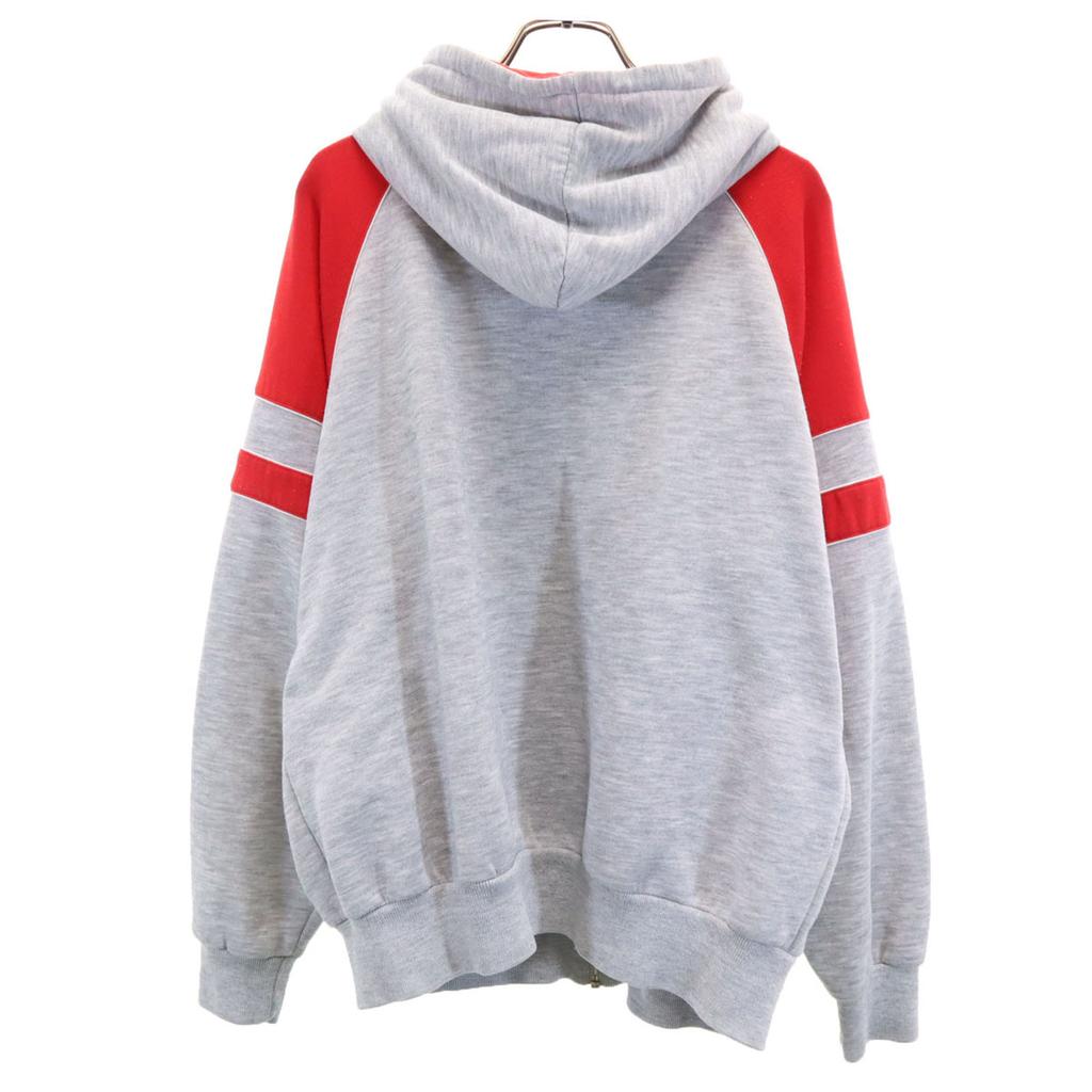 Nike 90s Old Silver Tag Long Sleeve Sweat Zip Hoodie L Gray Back Brushed Men's Used