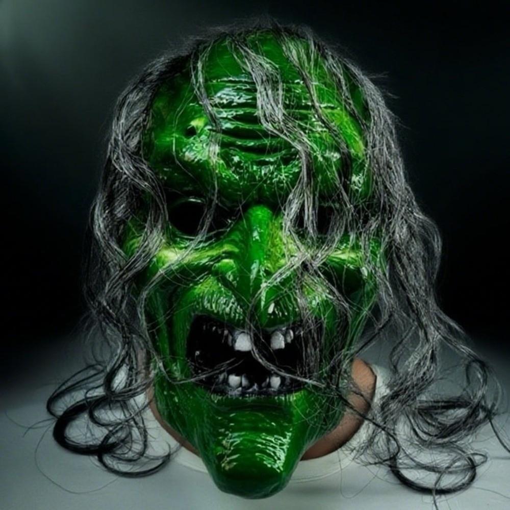 Creativity Scary Witch Mask Realistic Full Face Mask Novelty Halloween Witch Mask  Male Female