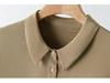 2025 Spring Women's Long Sleeve Silk Blouse - Luxurious Mulberry Solid Color Shirt