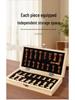 Solid Wood Magnetic Folding Chess Set with Double Queens for Students and Children.