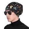 Dark Wild Forest Mushrooms Skull Beanie Hat Autumn Winter Adults Warm Bonnet Cap Unisex Knit Hats Headwear Skullies Beanies