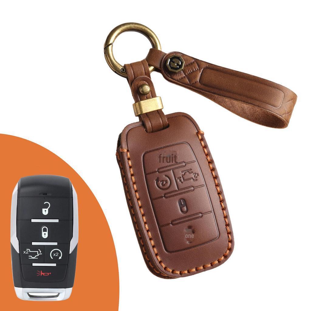 Handmade Genuine Leather Key Cover for New Dodge RAM