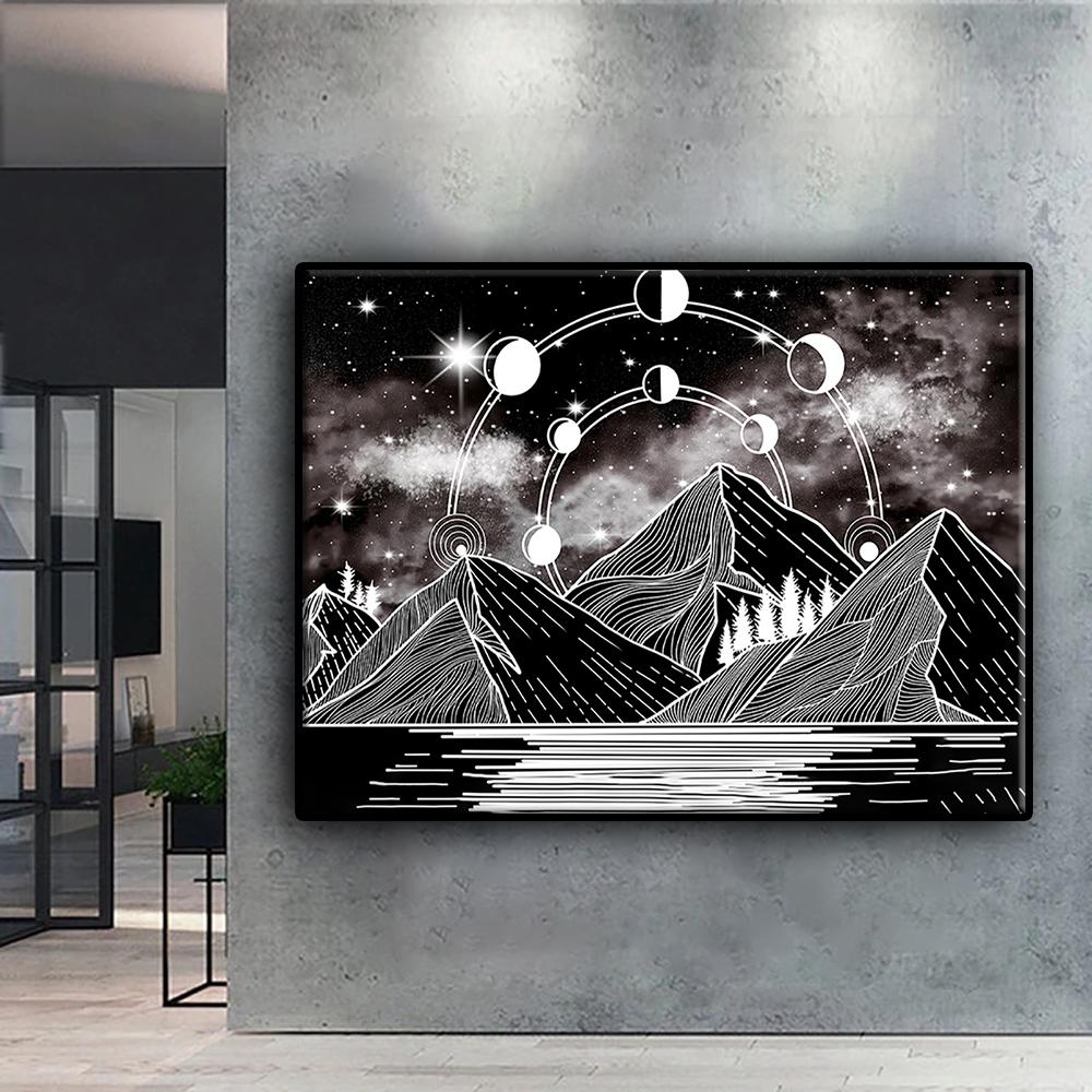 Full 5D Diy Diamond Painting Moon Phase 5D Diamond Painting