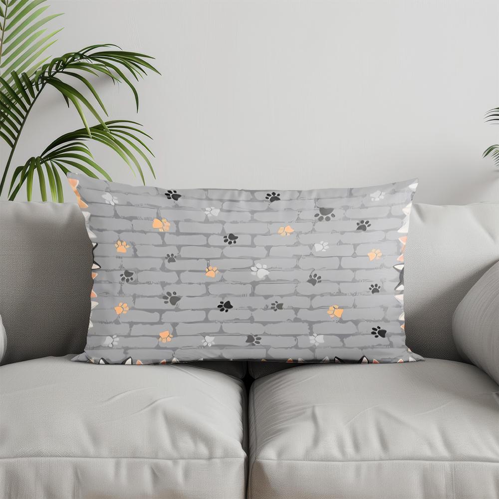 Home Decor Floral & Butterfly Pillowcase Suitable For Sofa Bedroom Car Pillow Cover Cushion Rectangular Back Cushion