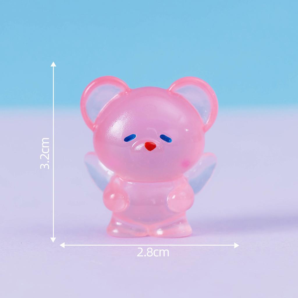 

Cute Garden Resin Bear Ornament Glowinthedark Sweetheart Bear Desk And Decoration Car Wing