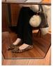 Sheepskin~ French square buckle leather shoes, soft-soled Mary Jane shoes, women's shallow mouth single shoes, beautiful flat-bottomed pointed-toe