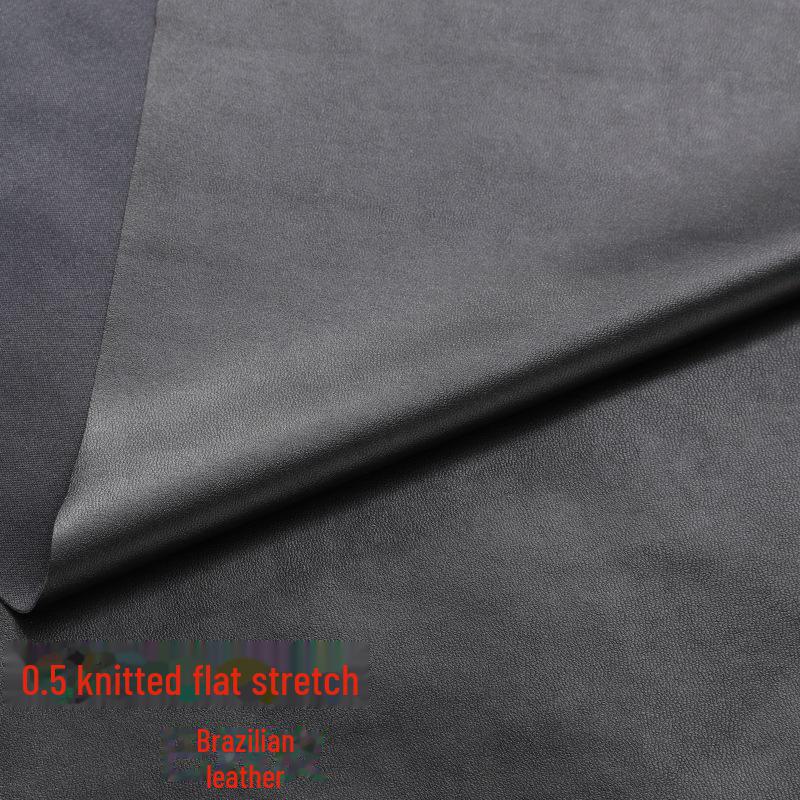 Elastic Lamb Grain PU Faux Leather Fabric - Waterproof and Wash-Free Imitation Leather for Clothing and Accessories