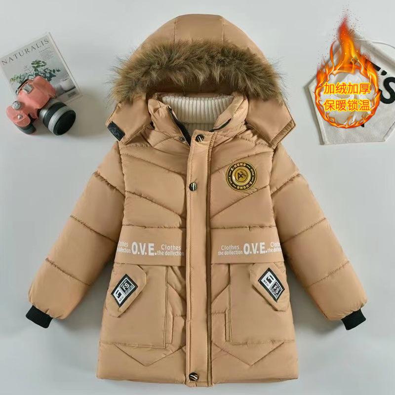 Thick and Fashionable Cotton-padded Clothes for Children, Winter Boys' Casual and Warm Cotton-padded Jacket