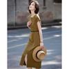 Elegant Summer Cap-Sleeve Cinch-Waist Dress