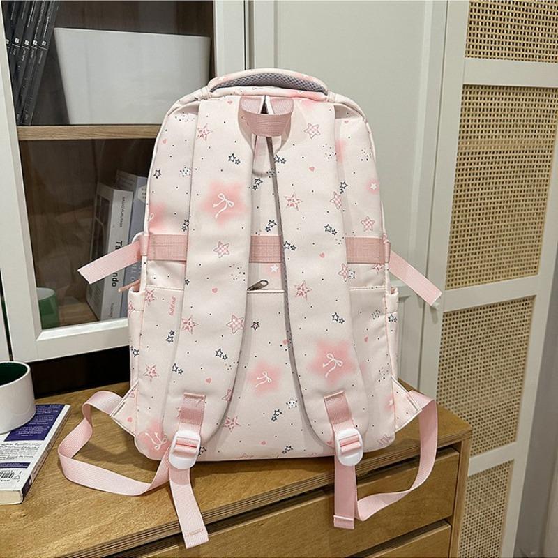 School Bag Women's New Japanese Ins High Value, Fresh and Sweet Star Makeup Bag, Light and Largecapacity Backpack