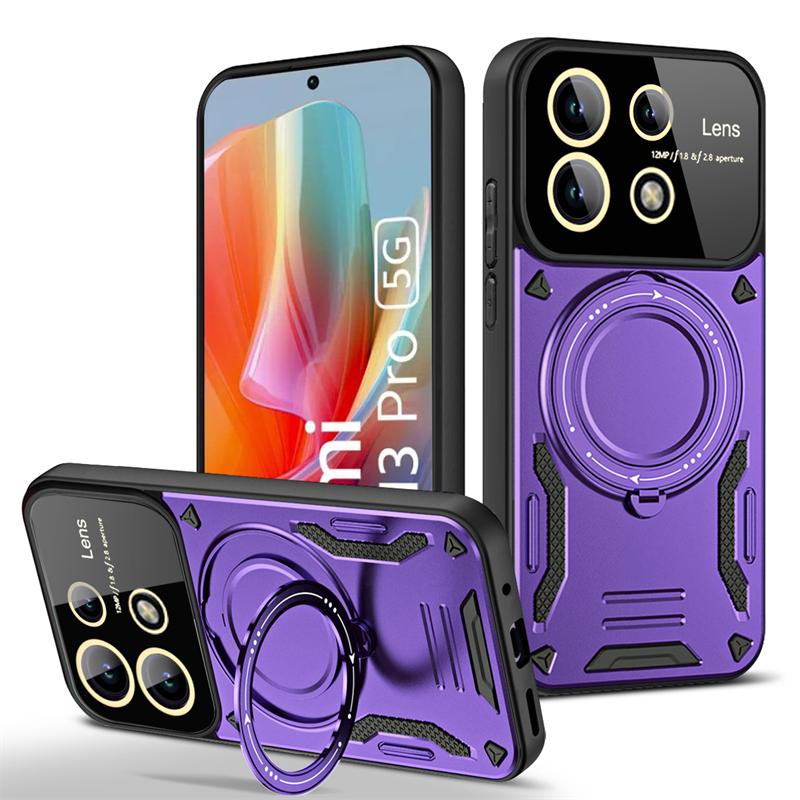 For Xiaomi Redmi Note 13 Pro 5G Case Shockproof Armor Phoen Case For Redmi Note 13 Pro + Plus Magnetic Ring Holder Back Cover