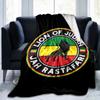 Ethiopian Flag With Lion And Stars Blanket Suitable for Sofas, Beds, Offices, And Camping - Perfect Gift for Halloween Christmas