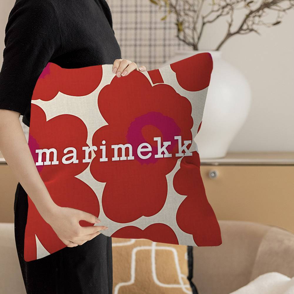 Marimekko-U-Unikko Blumen Kissen Geschenke Heimbüro Einrichtung Schlafzimmer Sofa Auto Kissenbezug Hülle 45X45cm