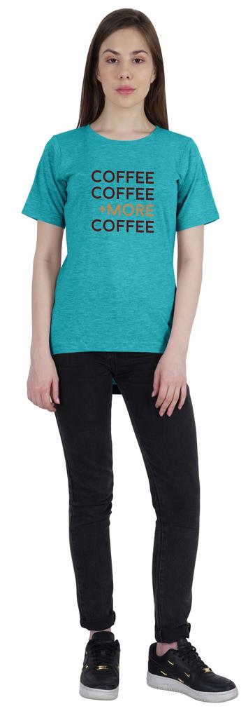 Inkmeso Women   Coffee Coffee  More Coffee   Graphic Coffee Lover Tee Tshirt