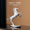 Creative Resin Gold Jumping Horse Sculpture Handicraft Entrance Living Room Ornaments Art Animal War Horse Statue Interior Decor