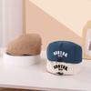 Embroidered Letter Baby Beret Hat Drawstring Newsboy Cap Adjustable Kids Peaked Cap  Girl