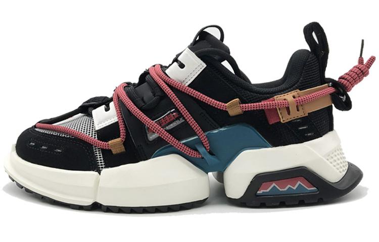 Li Ning Pan Gu 2019 New York Fashion Week Leather Slip Resistant Abrasion Resistant Low top Casual Shoes Men s Black AGLP075-9 41.5