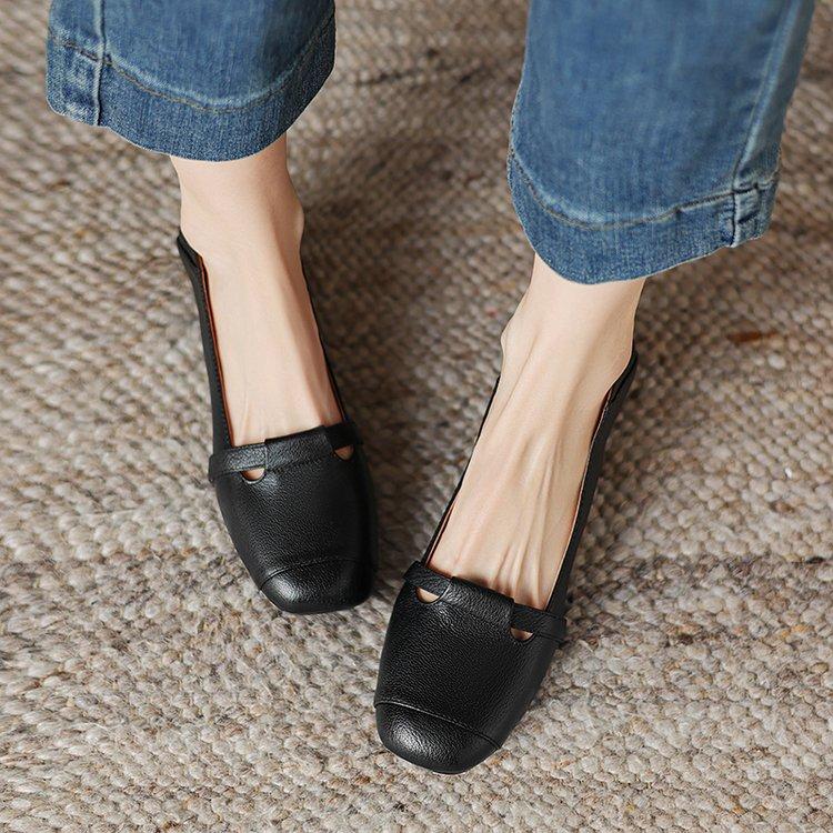 Autumn Women’s Soft Leather Vintage Mary Jane Shoes – Chunky Heel, Comfortable Soft Sole, Stylish & Versatile