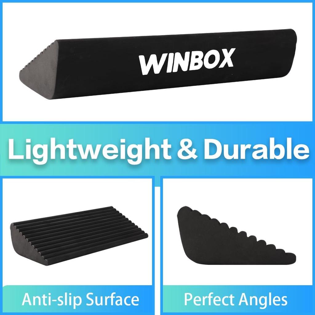 Squat Wedge and Slant Board for Calf Stretching, Foot Stretcher for Physical Therapy, Calf Stretcher for Improving Mobility Balance and Strength